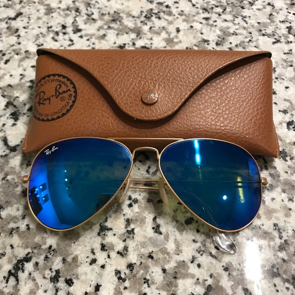Ray-Ban Accessories - RayBan Blue Mirrored Aviators
